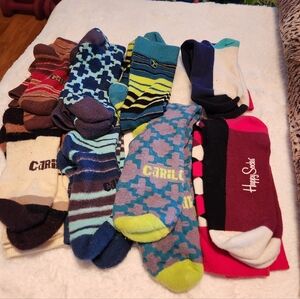 Cariloha bamboo socks, 6pr and 2pr Happy Socks